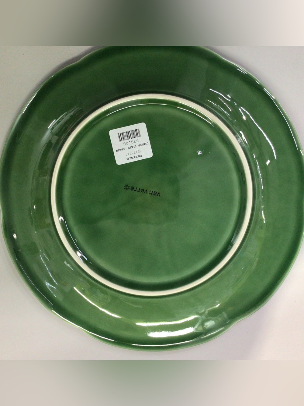 Green Ceramic Dinner Plate
